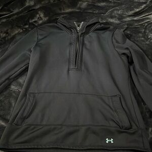 Under armour 3/4 zip black womens xl